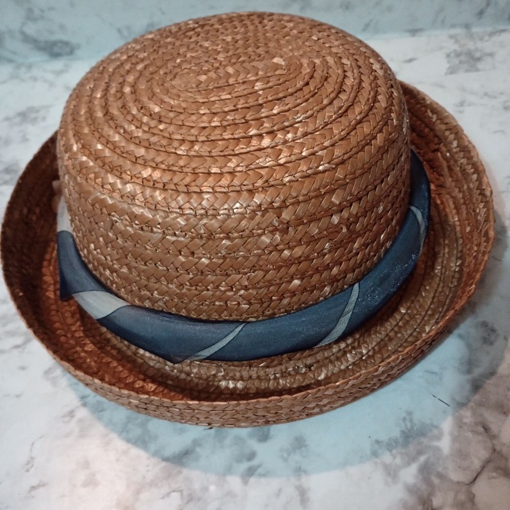 First Issue Liz Claiborne Straw Hat with Floral Accent